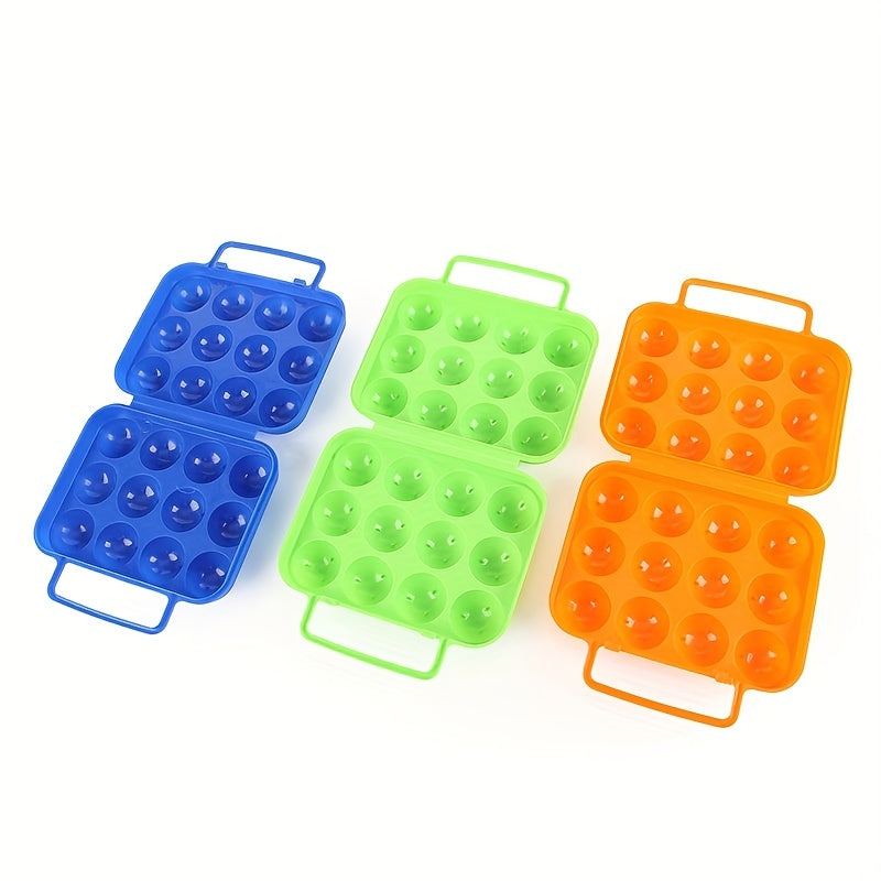 12 Grid Portable Plastic Egg Box for Camping & BBQ