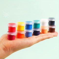 12 Colors Acrylic Paint Set with Brushes and Storage Container