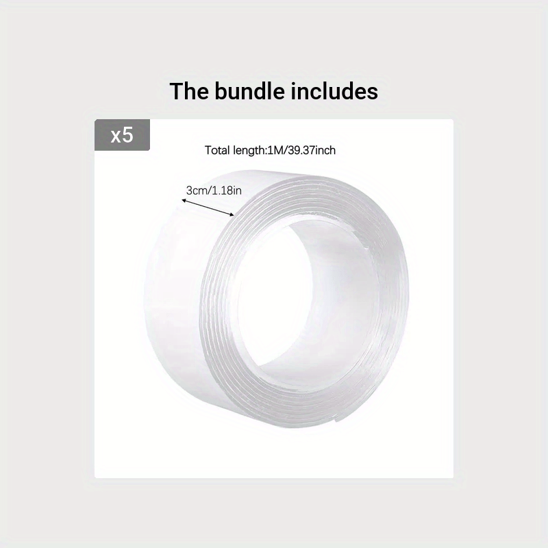 Heavy Duty Double Sided Tape Clear Mounting Sticky Adhesive