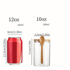 8-Piece Glass Jars with Airtight Lids for Food Storage