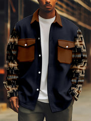 Ethnic Style Men's Long Sleeve Shirt Jacket For Autumn
