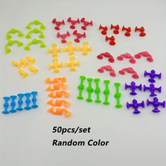 50pcs Fruit Suction Cup Building Blocks Set Creative Construction Kit