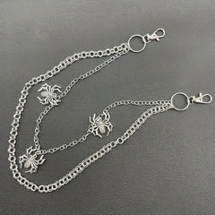 Men's Pants Chains Spider Decoration Layered Hip Hop Pants Chains