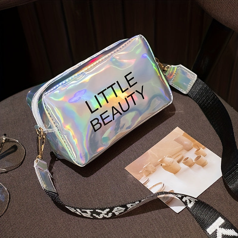 Holographic Laser Crossbody Bag Mini Square Purse