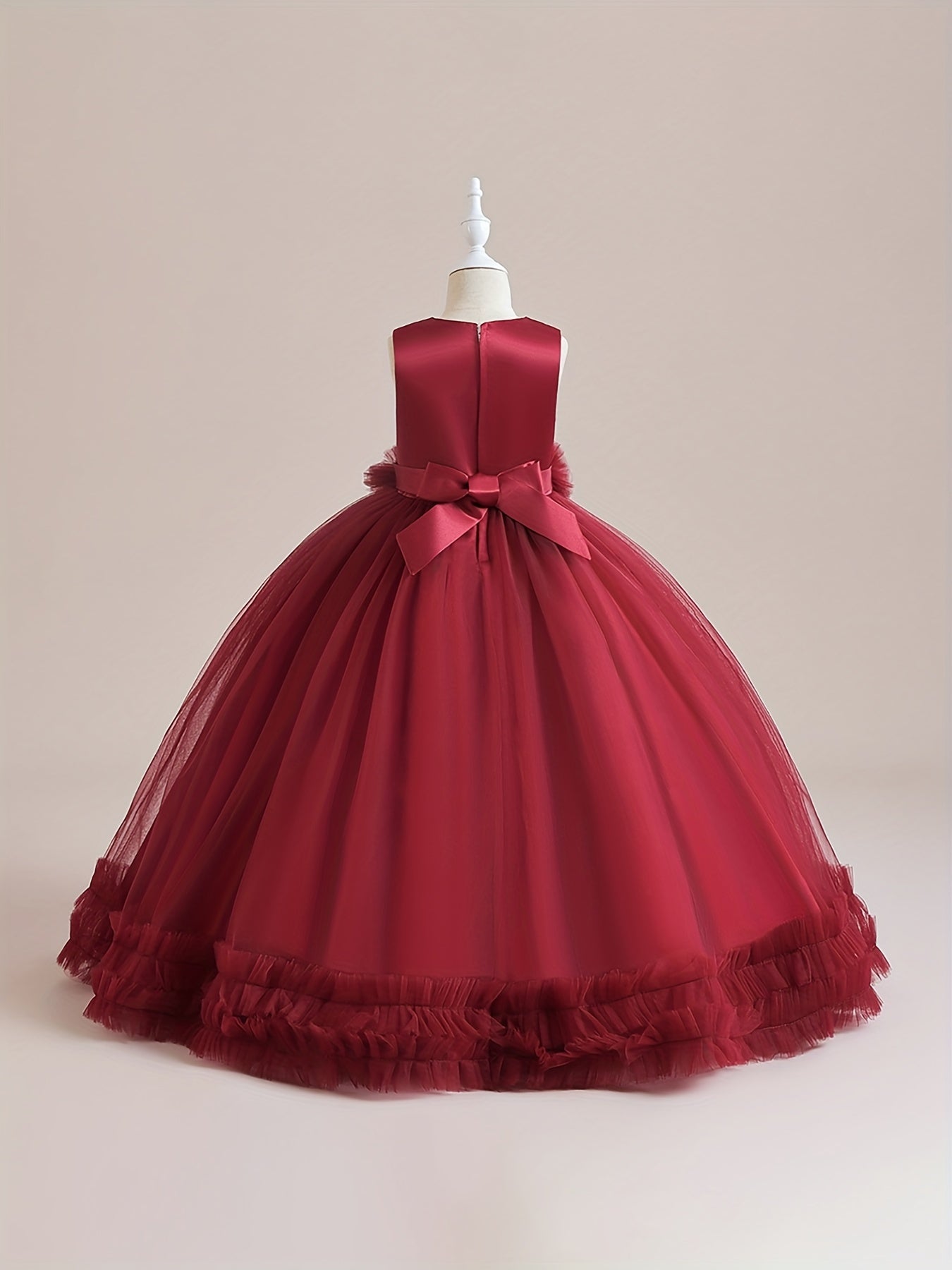Girls Grace Tulle Stitching Formal Maxi Dress