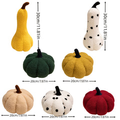 Halloween Striped Pumpkin Plush Toy 3D Fluffy Decoration