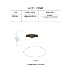 Irregular Hollow Buckle Wide Belt Geometric PU Waistband for Party Prom