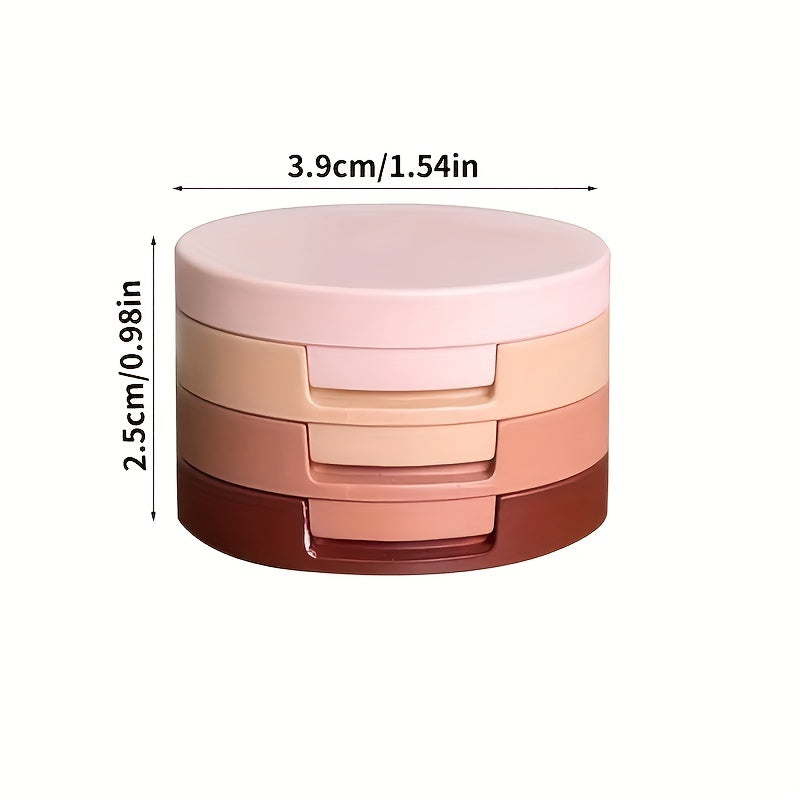 3 Eyeshadow Palette Earth Tone Glitter Sequins Cosmetics