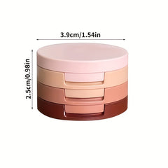 3 Eyeshadow Palette Earth Tone Glitter Sequins Cosmetics