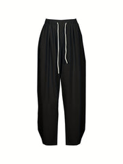  High Rise Harem Trousers With Pockets