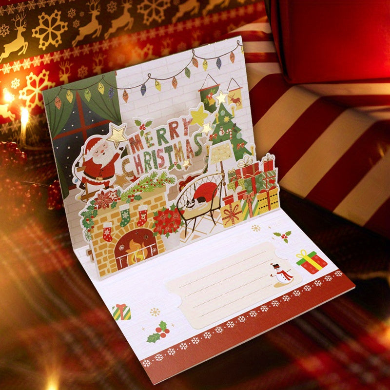 3D Christmas Greeting Card - Elegant Foldable Design