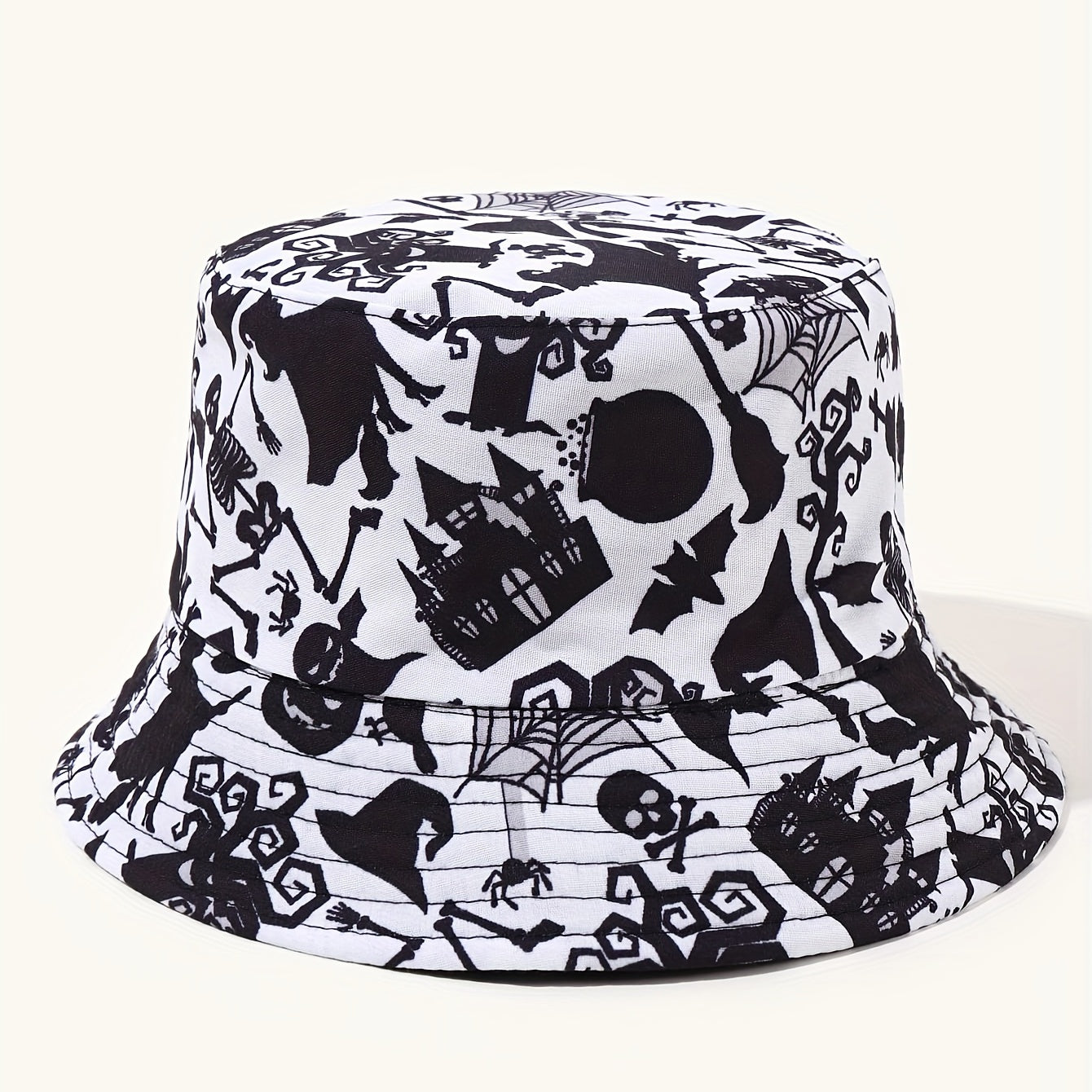 Ghost Print Bucket Hat Halloween Lightweight Basin Hat