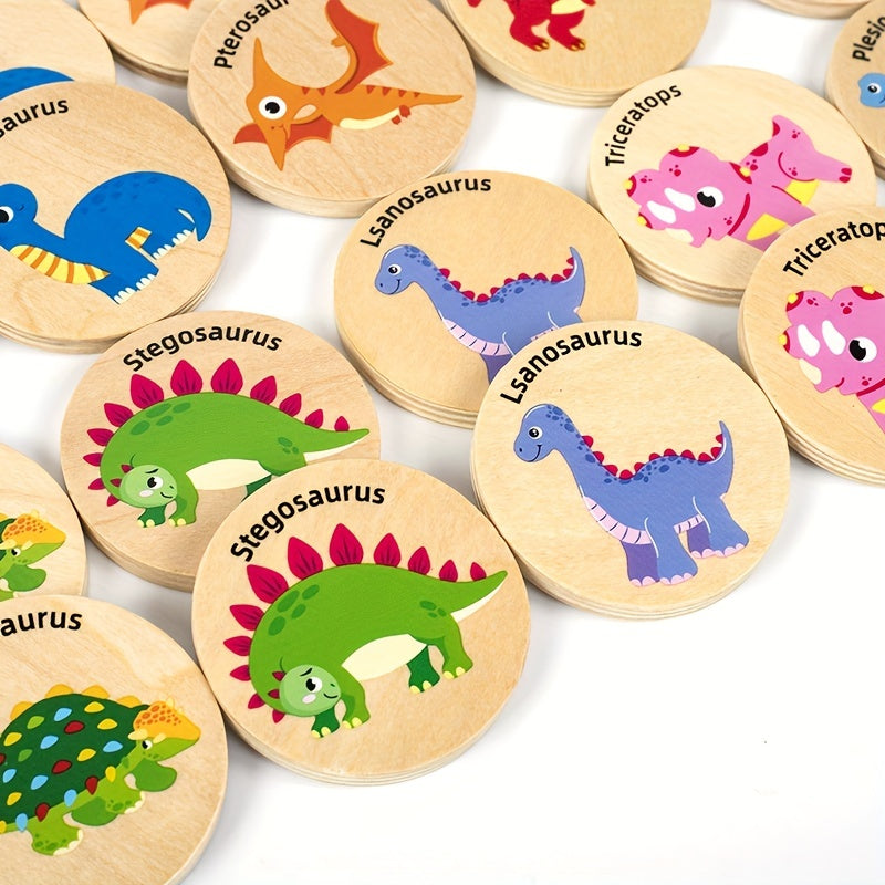 Dinosaur Matching Game Puzzle Wooden Toys