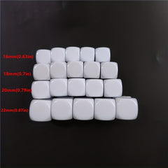 10pcs Smooth Dice For Teaching Table Gaming Blank Role Playing Toys DIY Dice
