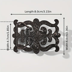 Geometric Hollow Out Belt Buckle Vintage Retro Cowboy Cowgirl Boho Style