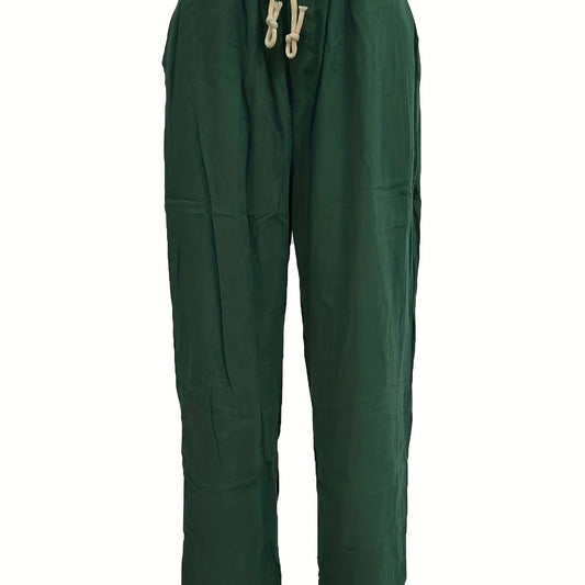 Men's Solid Drawstring Sweatpants With Pockets
