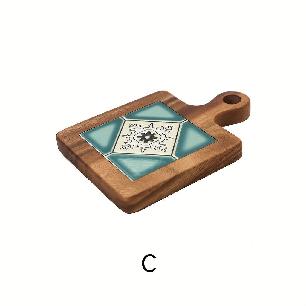Japanese Style Wooden Coaster Brick Solid Wood Mat