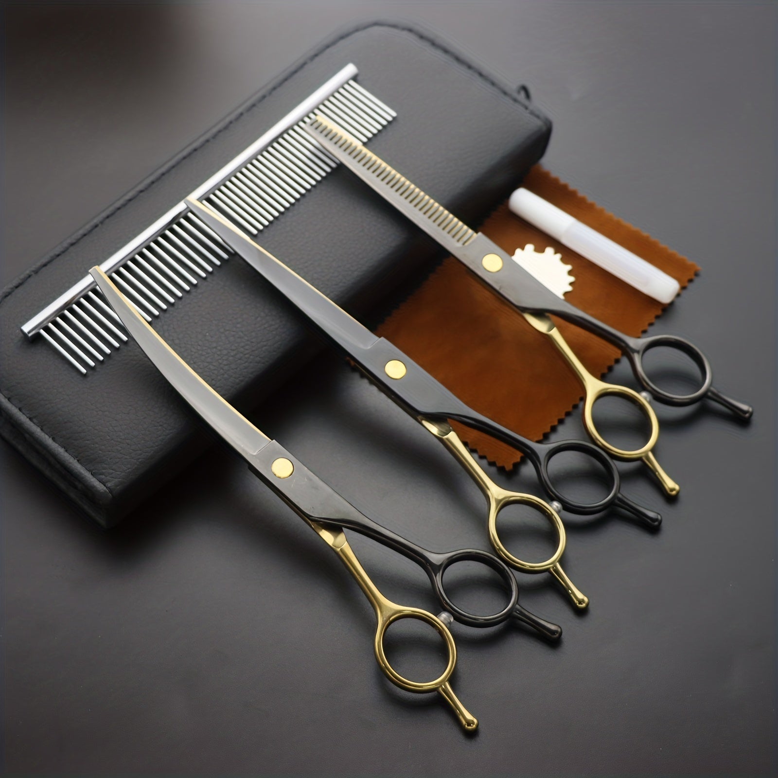 Professional Pet Grooming Scissors Dual Purpose for Thin Hair Trimming