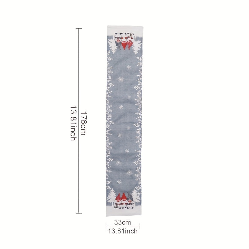 Christmas Table Runner Gnome Pattern Holiday Decor
