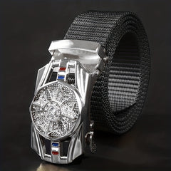 Automatic Buckle Slider Men's Casual Nylon Canvas Belt