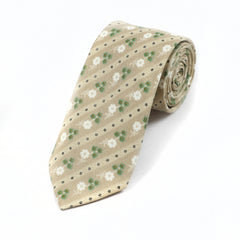 Multicolor Polyester Floral Striped Tie for Men
