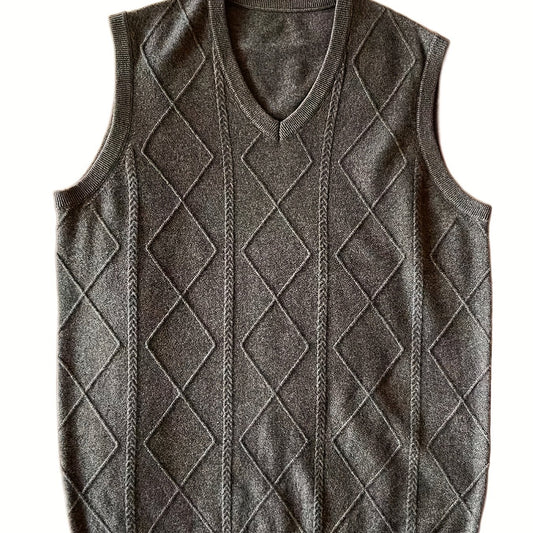 Men's Wool Knitted Vest for Autumn Winter