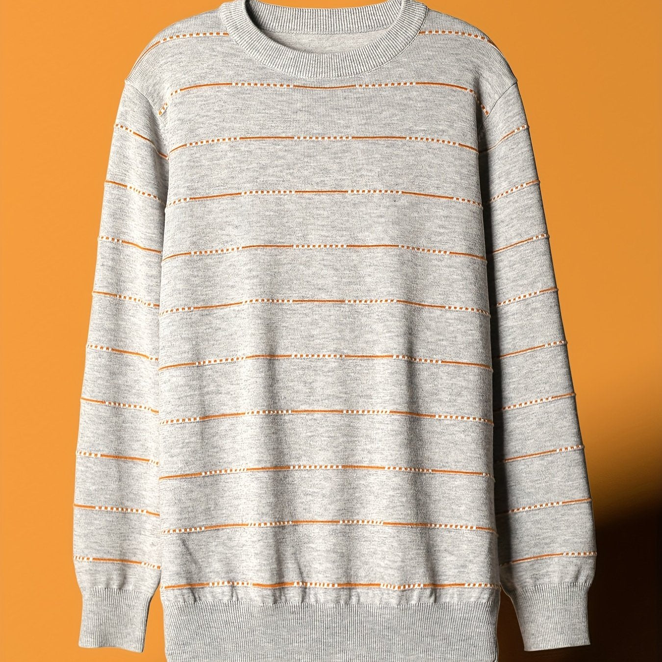 Men's Wool Blend Striped Pullover Sweater