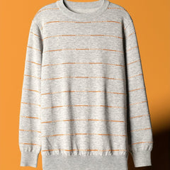 Men's Wool Blend Striped Pullover Sweater