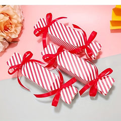 Christmas Red Striped Candy Box Wedding Packaging