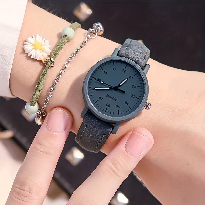 Kids Quartz Watch Colorful Pointer Round Wrist Watch