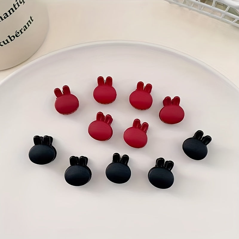 Mini Rabbit Shaped Hair Claw Clip Frosted Hair Claw Style Shark Clip