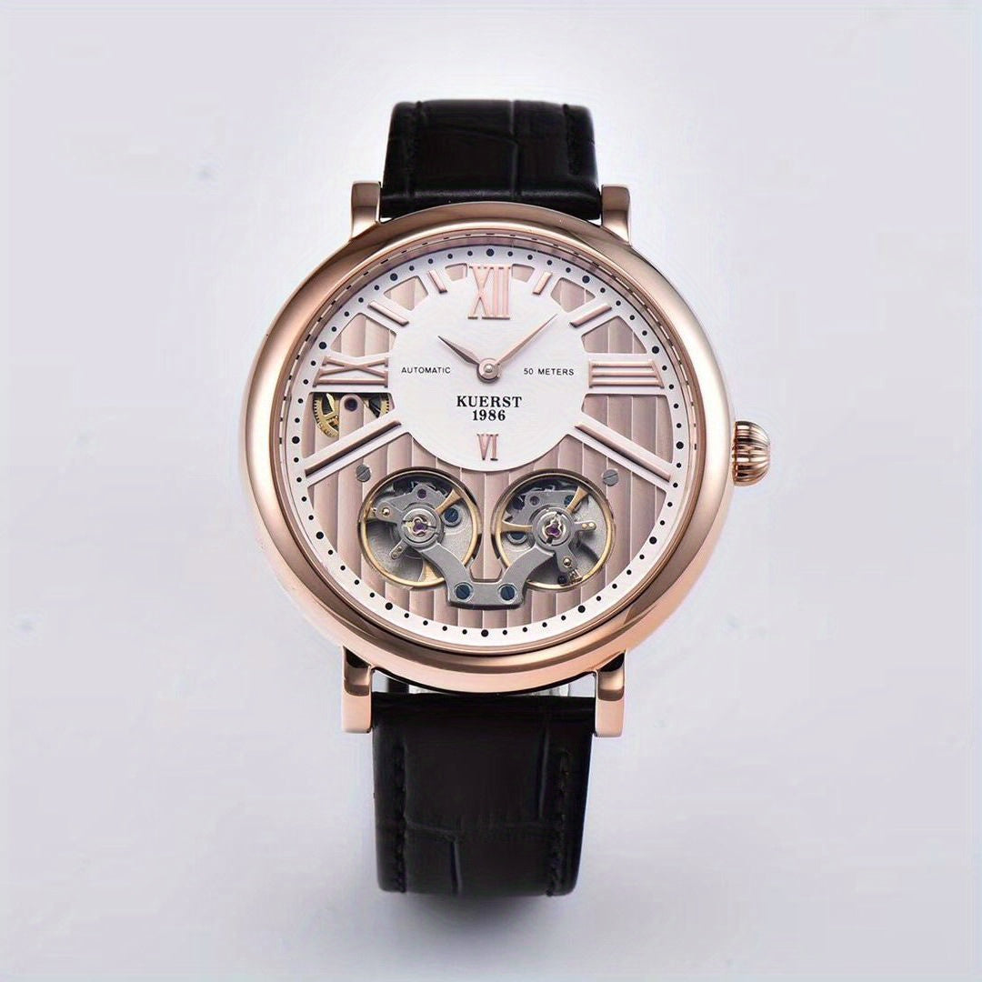 KUERST Two Needle Double Flywheel Automatic Mechanical Watch