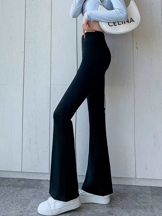 High Waist Yoga Pants Butt Lifting Flared Fitness Trouser