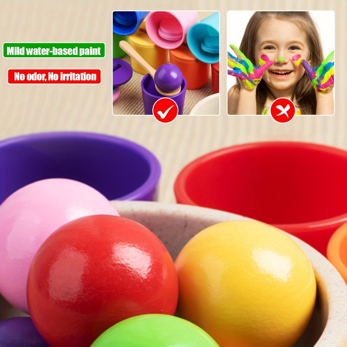 Wooden Sorting & Stacking Toys for 3 Recognition & Fine Motor Skill Development
