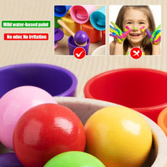 Wooden Sorting & Stacking Toys for 3 Recognition & Fine Motor Skill Development
