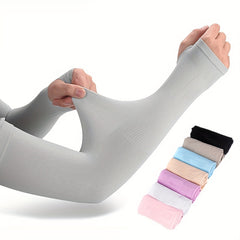 Ice Fabric Sunscreen Sleeves UV Protection Long Arm Sleeves