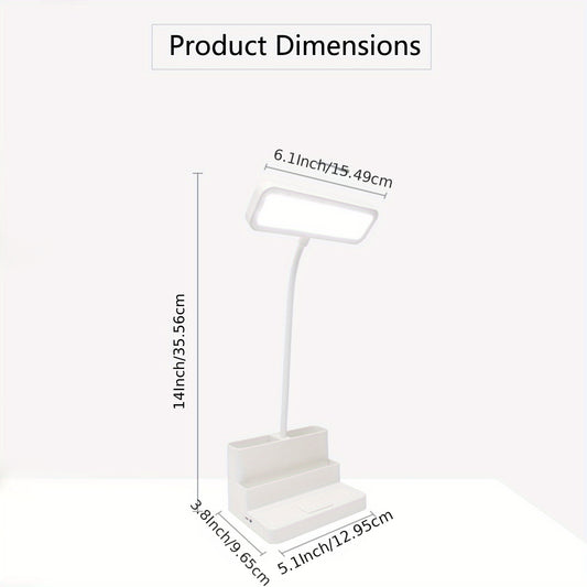 Multifunctional LED Desk Lamp Touch Folding Study Reading Bedside Lamp