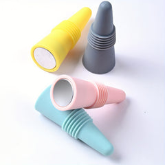 4pcs Silicone Wine Stoppers for Red Wine Champagne Beer DIY Bottle Stoppers