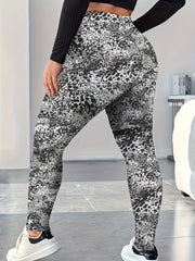  Splash Painting Print High Rise Skinny Trousers