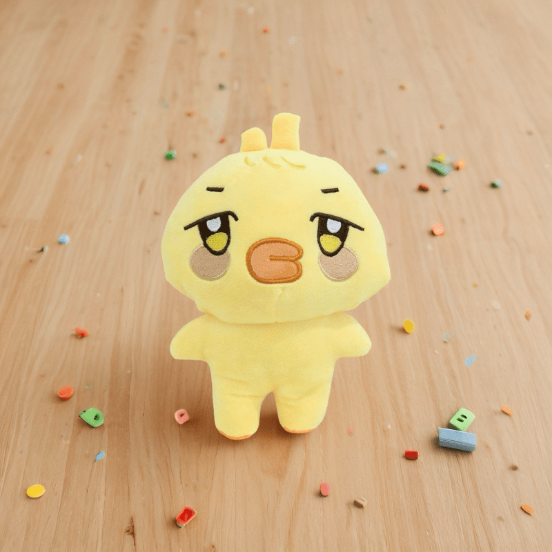 Anime Bunny Plush Doll with Expressive Eyes & Fluffy Ears in Pastel Colors