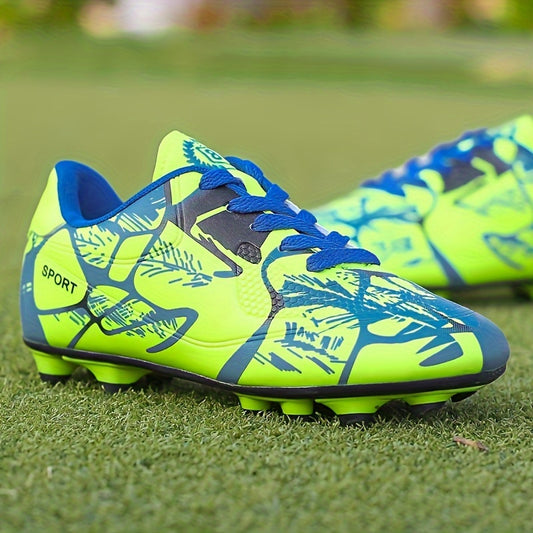 Boy's Non Slip Football Cleat With Spikes - Professional Outdoor Soccer Shoes