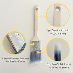 5.08 cm Angled Trim Long Handle Paint Brush for Various Surfaces