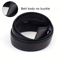 Men's Leather Belt Automatic Buckle Business Waist Strap