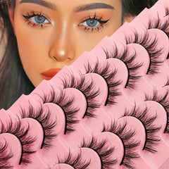 Cat Eye Faux Mink Lashes Natural Fluffy Eyelashes 3D Curling False Extension