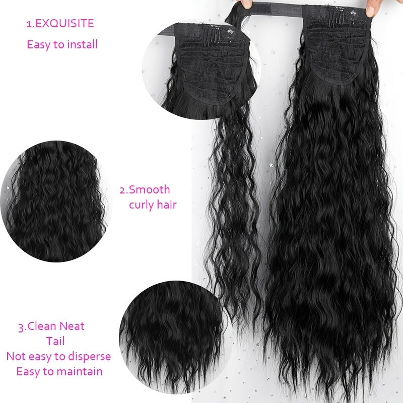 Kinky Curly Ponytail Extensions Synthetic Hair Piece