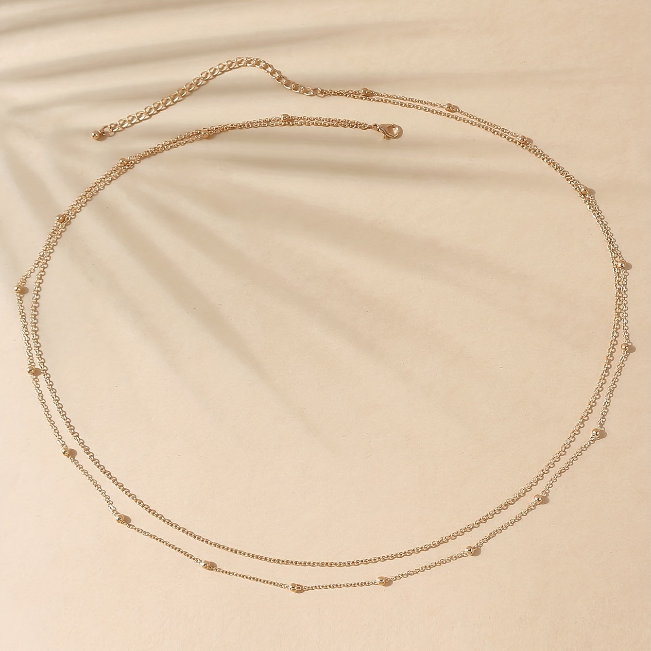 Layered Belly Body Chain Metal Bead Waist Chain Summer Beach Jewelry
