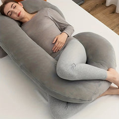 Crystal Velvet Pregnancy Pillow C-Shaped Support Belly Pillow