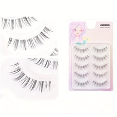 Short Wispy Natural False Eyelashes Reusable Cat Eye Lashes