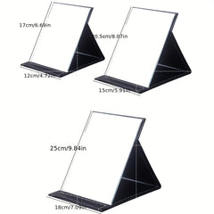 Portable Rectangle Makeup Mirror with Stand for Girls and Women