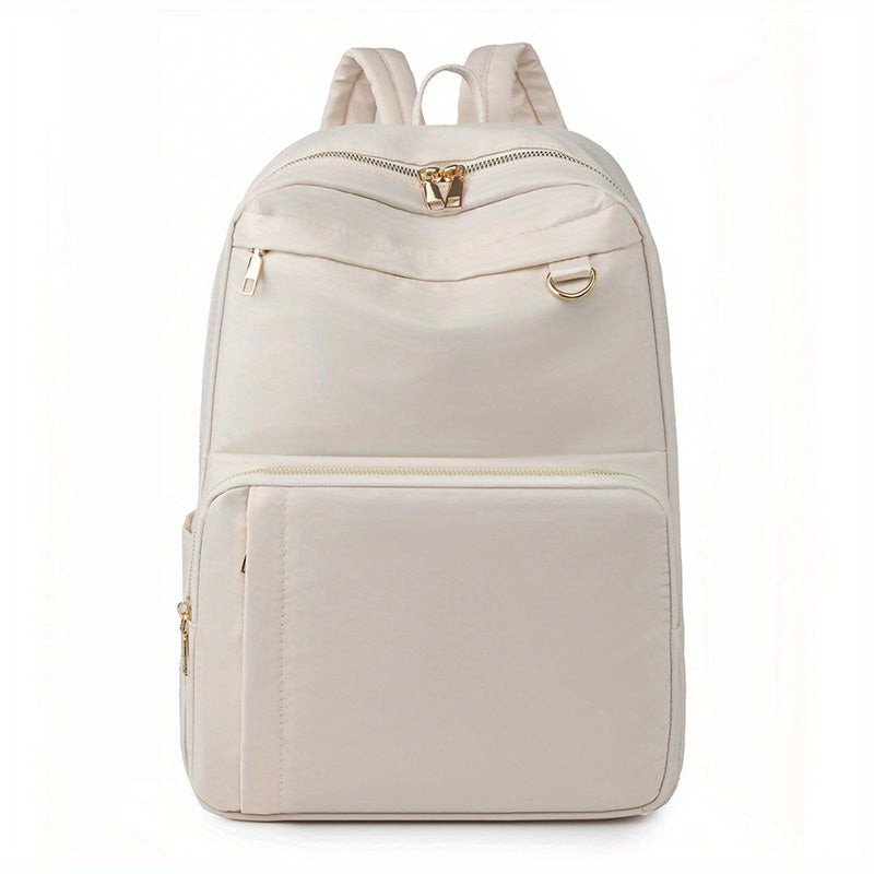 Preppy Style Nylon Laptop Backpack for Travel & Work